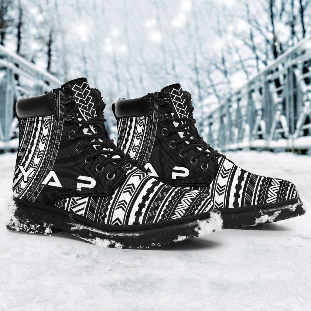 Yap Leather Boots - Polynesian Black Chief Version - Polynesian Pride