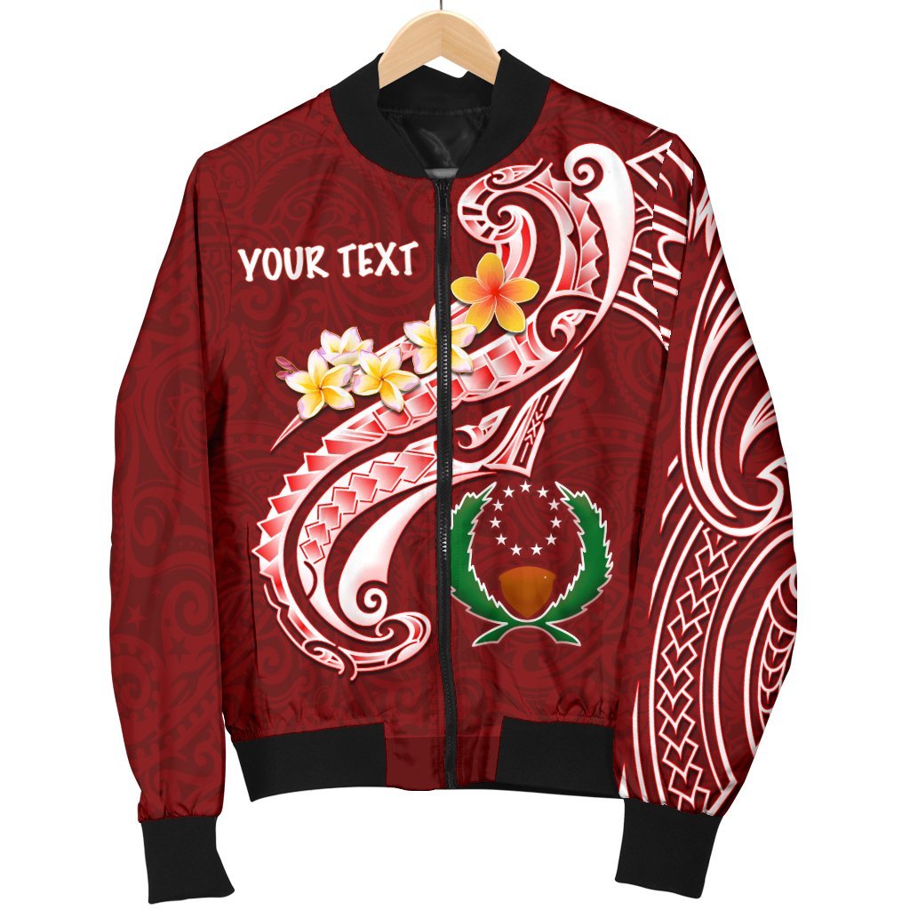 Pohnpei Personalised Men's Bomber Jacket - Pohnpei Seal Polynesian Patterns Plumeria - Polynesian Pride