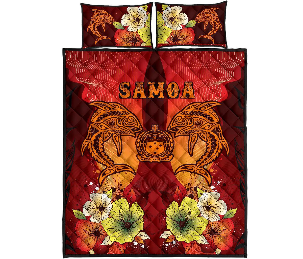 Samoa Quilt Bed Sets - Tribal Tuna Fish - Polynesian Pride