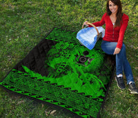 Cook Island Quilt Wave Green Design - Polynesian Pride