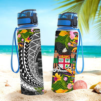 Fiji Hydro Tracking Bottle - Seal Spiral Polynesian Patterns - Polynesian Pride