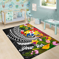 Tonga Area Rug - Custom Personalised Seal Spiral Polynesian Patterns - Polynesian Pride