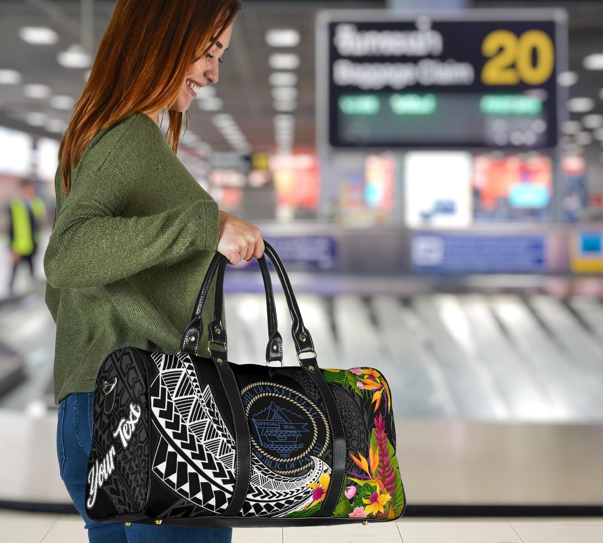 Palau Travel Bag - Custom Personalised Seal Spiral Polynesian Patterns - Polynesian Pride