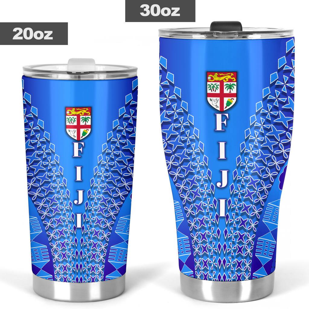 Fiji Drua Tumbler Tapa - Polynesian Pride