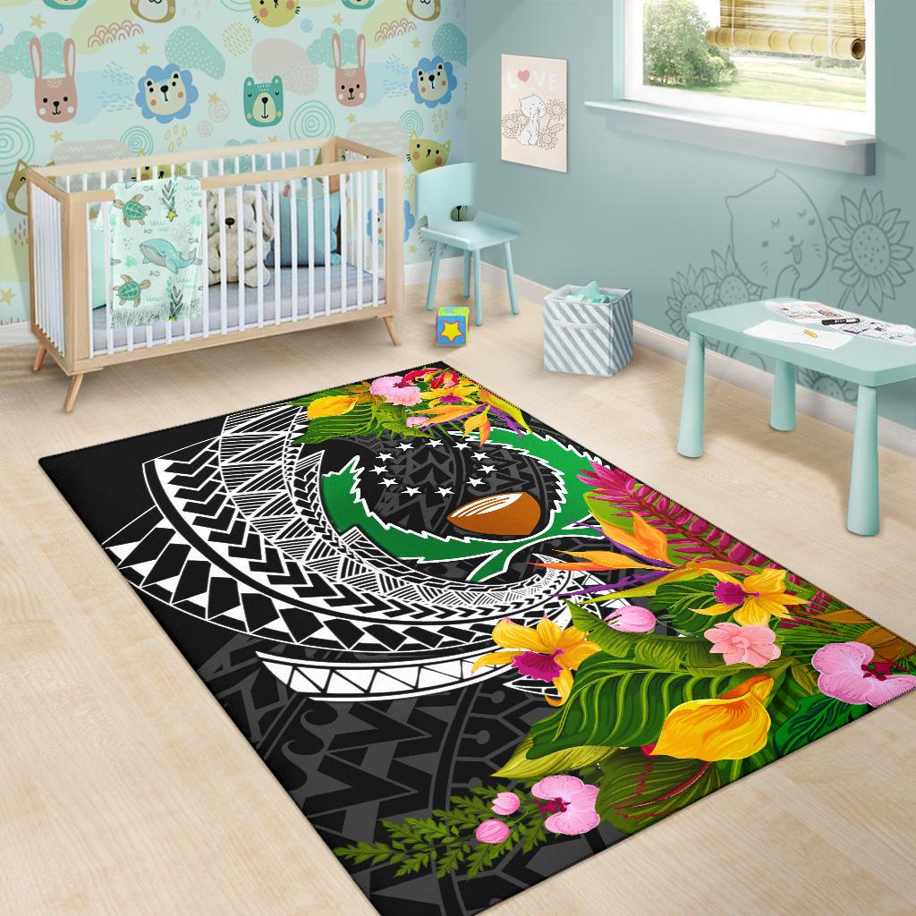 Pohnpei State Area Rug - Seal Spiral Polynesian Patterns - Polynesian Pride