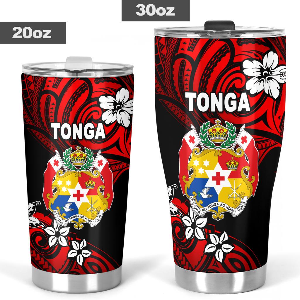 Mate Ma'a Tonga Rugby Tumbler Polynesian Unique Vibes - Red - Polynesian Pride