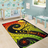 Papua New Guinea Personalised Area Rug - PNG Bird And Polynesian Decorative Pattern - Polynesian Pride