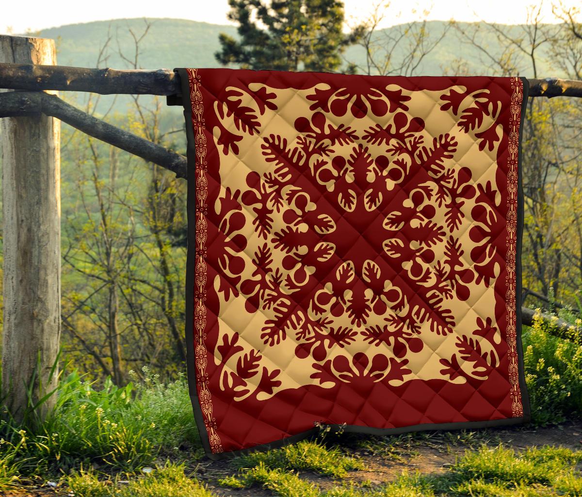 Hawaiian Quilt Vintage Premium Quilt - Polynesian Pride