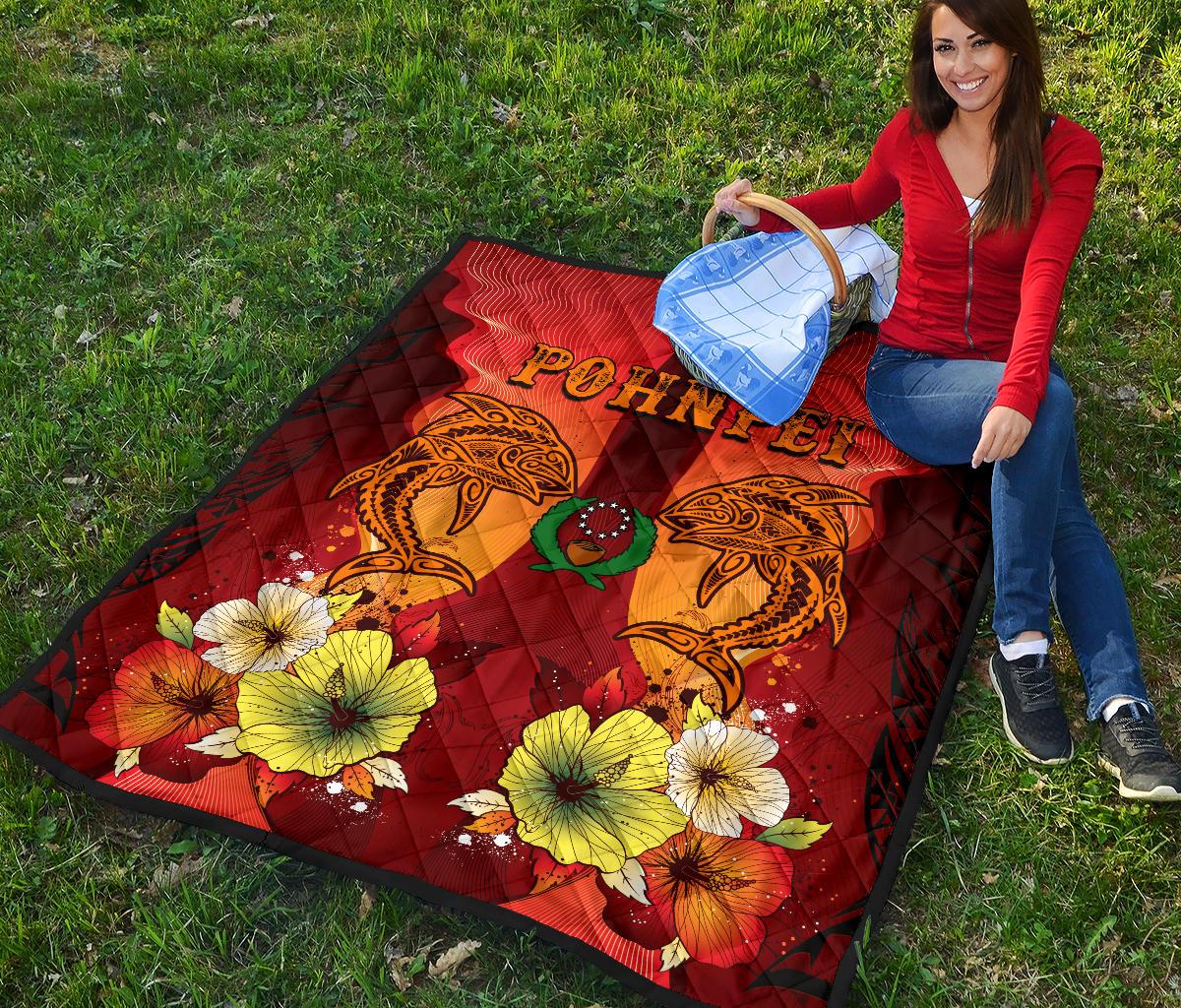 Pohnpei Premium Quilt - Tribal Tuna Fish - Polynesian Pride