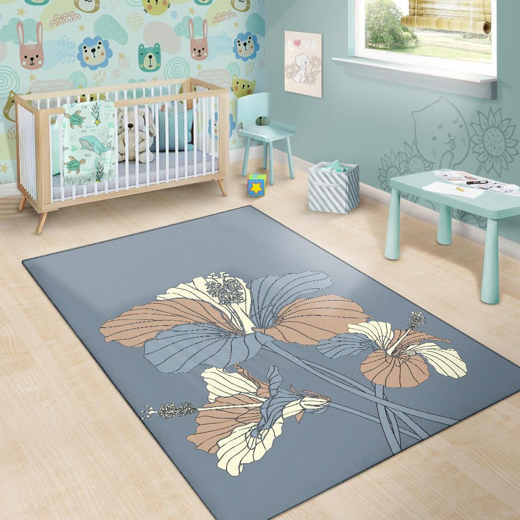 Hibiscus Art Water Area Rug AH - Polynesian Pride