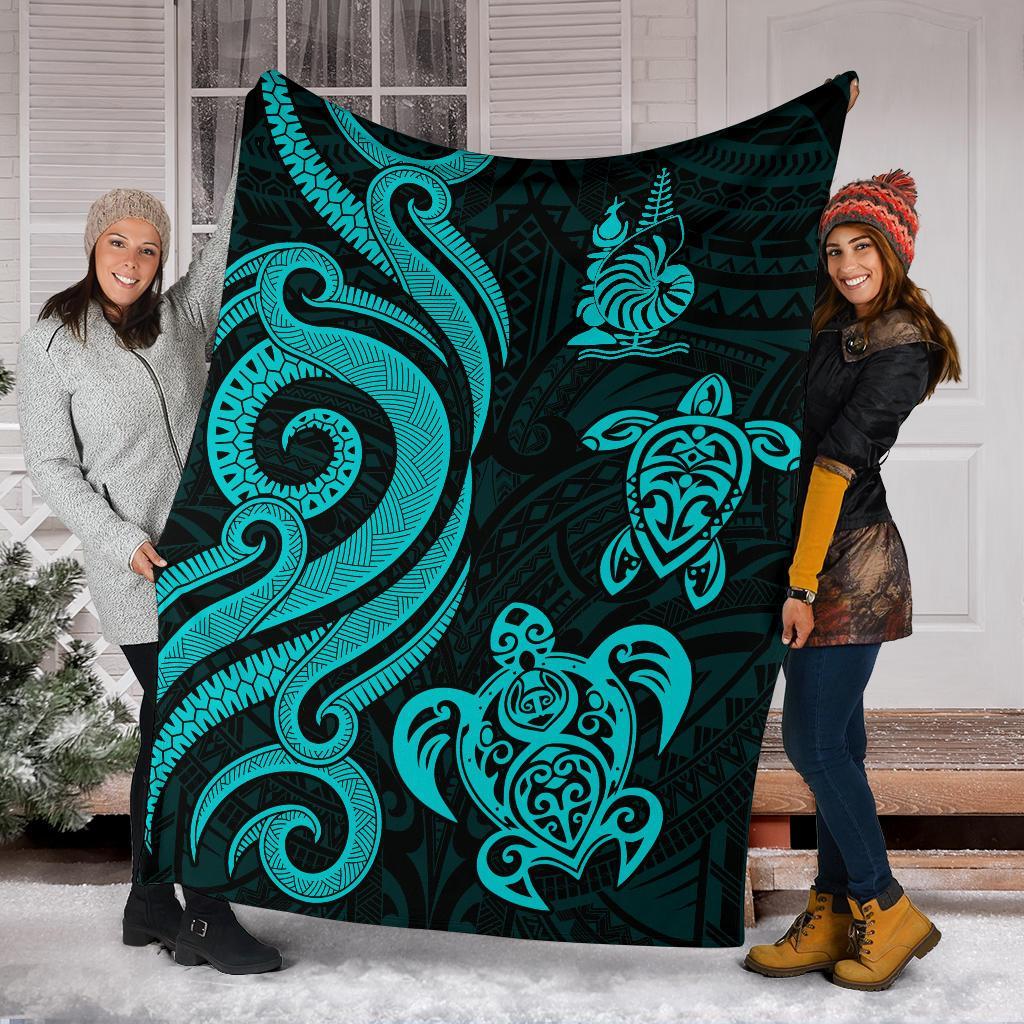 New Caledonia Premium Blanket - Turquoise Tentacle Turtle - Polynesian Pride