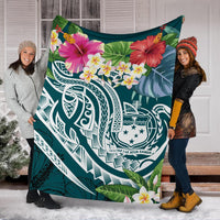 Samoa Polynesian Premium Blanket - Summer Plumeria - Polynesian Pride