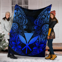 Polynesian Hawaii (Kanaka Maoli) Premium Blanket - Blue Turtle Homeland - Polynesian Pride