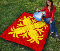 Hawaiian Premium Quilt Royal Pattern - Royal - A2 Style - Polynesian Pride