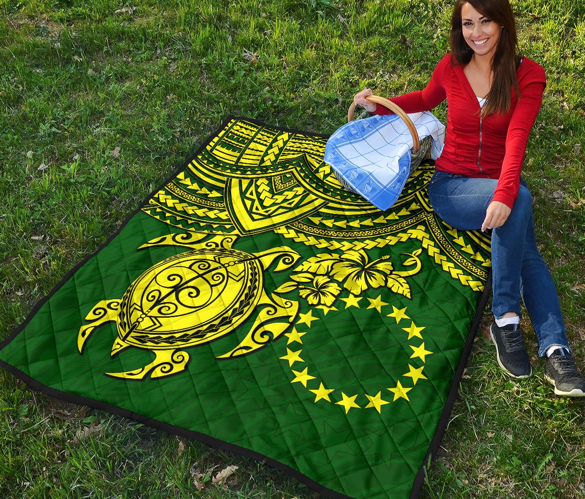 Cook Islands Polynesian Premium Quilt - Polynesian Turtle - Polynesian Pride