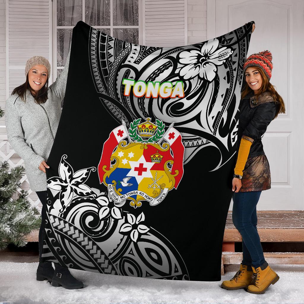 Mate Ma'a Tonga Rugby Premium Blanket Polynesian Unique Vibes - Black - Polynesian Pride