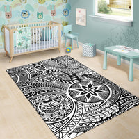 Hawaii Area Rug Polynesian Hawaiian Style Tribal Tattoo AH - Polynesian Pride