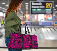 Polynesian Hawaiian Style Tribal Tattoo Pink Hawaii Travel Bag - Polynesian Pride