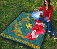 Hawaiian Turtle Tropical Polynesian - Premium Quilt - Azga Style - Polynesian Pride