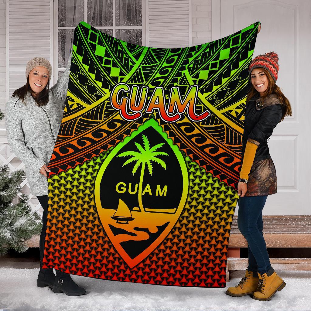 Polynesian Guam Premium Blanket - Reggae Vintage Polynesian Patterns - Polynesian Pride