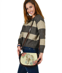 Polynesian Tribal Turtle Flowers Saddle Bag - Canary - Polynesian Pride