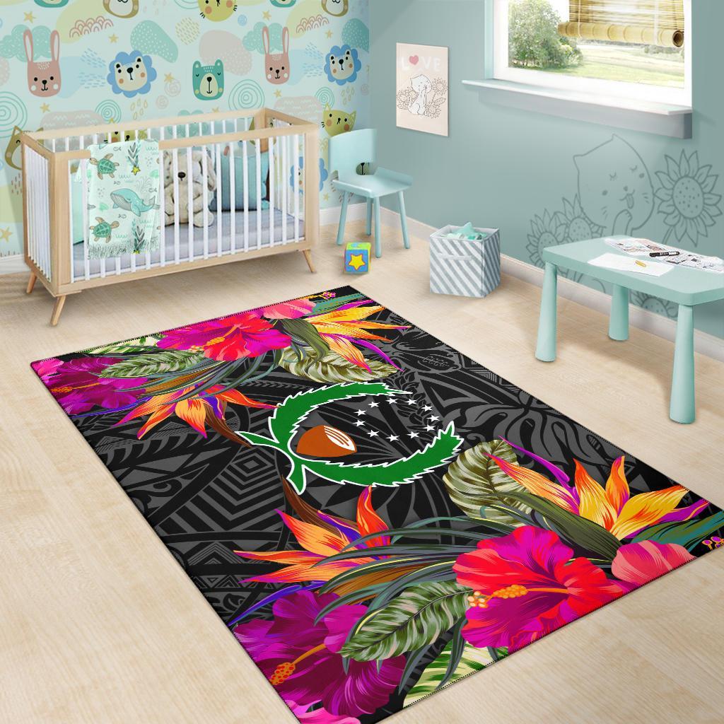 Pohnpei Area Rugs Hibiscus Polynesian Pattern - Polynesian Pride