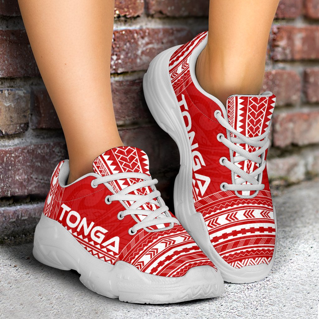 Tonga Chunky Sneakers - Polynesian Chief Flag Version - Polynesian Pride