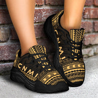 Northern Mariana Islands Chunky Sneakers - Polynesian Chief Gold Version - Polynesian Pride
