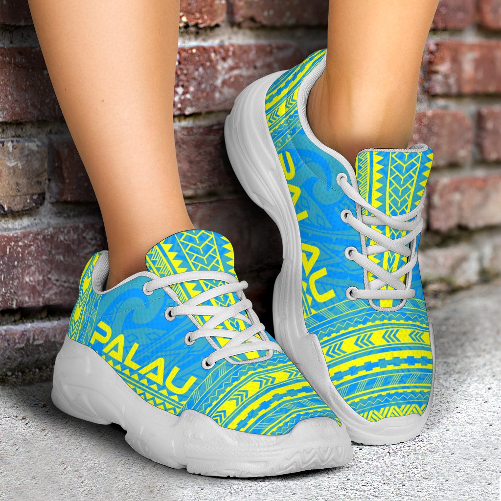 Palau Chunky Sneakers - Polynesian Chief Flag Version - Polynesian Pride