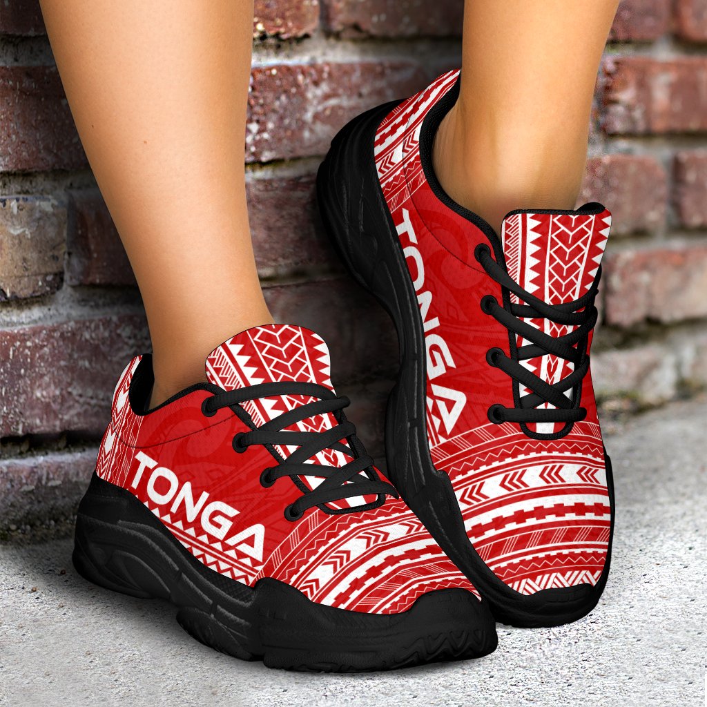 Tonga Chunky Sneakers - Polynesian Chief Flag Version - Polynesian Pride