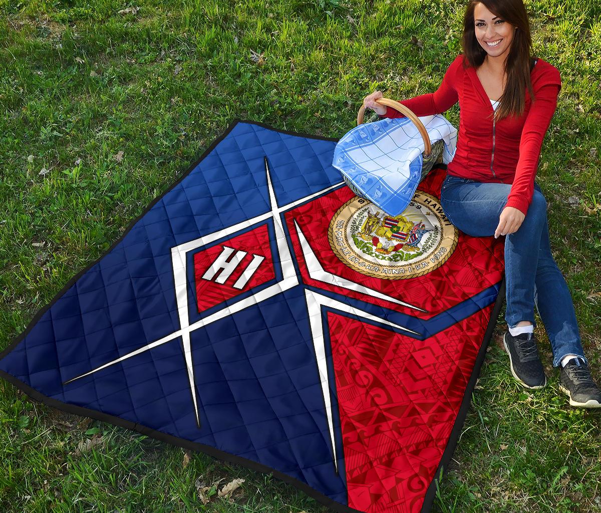 Polynesian Hawaii Premium Quilt - Hawaii Seal - Polynesian Pride