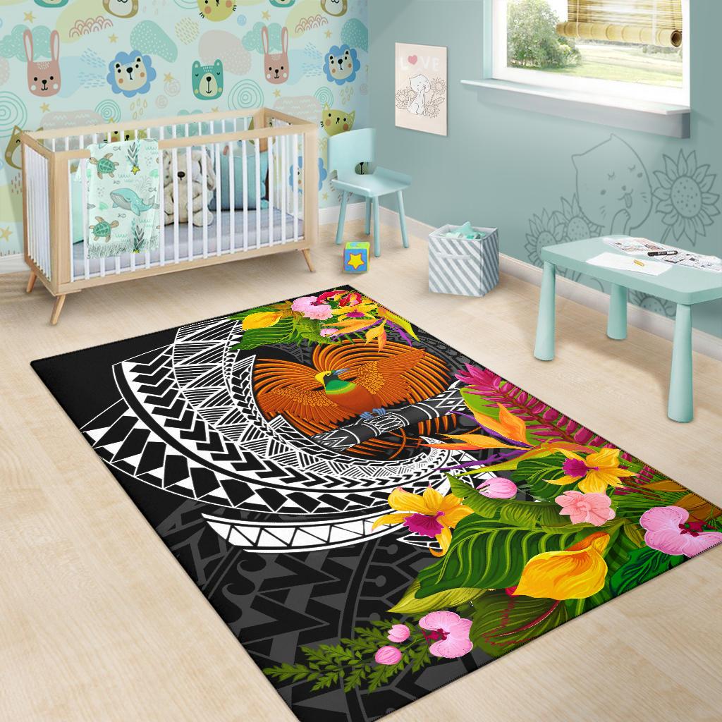 Papua New Guinea Area Rug - Seal Spiral Polynesian Patterns - Polynesian Pride