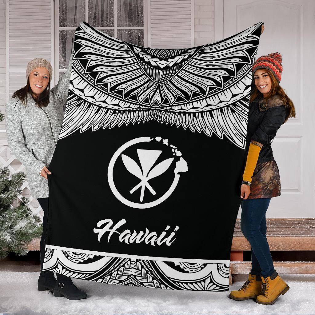 Hawaii Polynesian Premium Blanket - Hawaii Pride White Version - Polynesian Pride