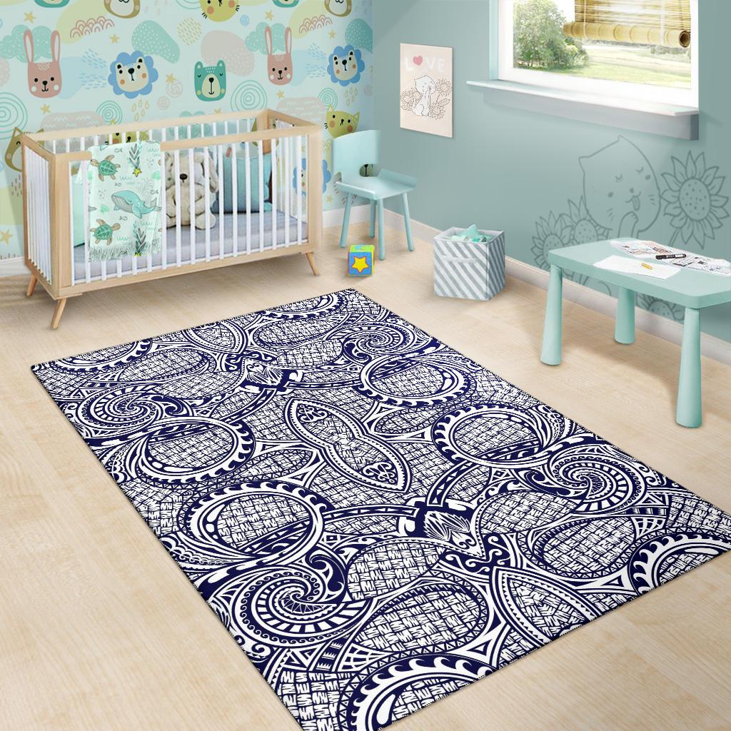 Polynesian Blue Dark Area Rug - Polynesian Pride