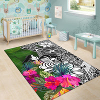 New Caledonia Area Rug - Turtle Plumeria Banana Leaf - Polynesian Pride