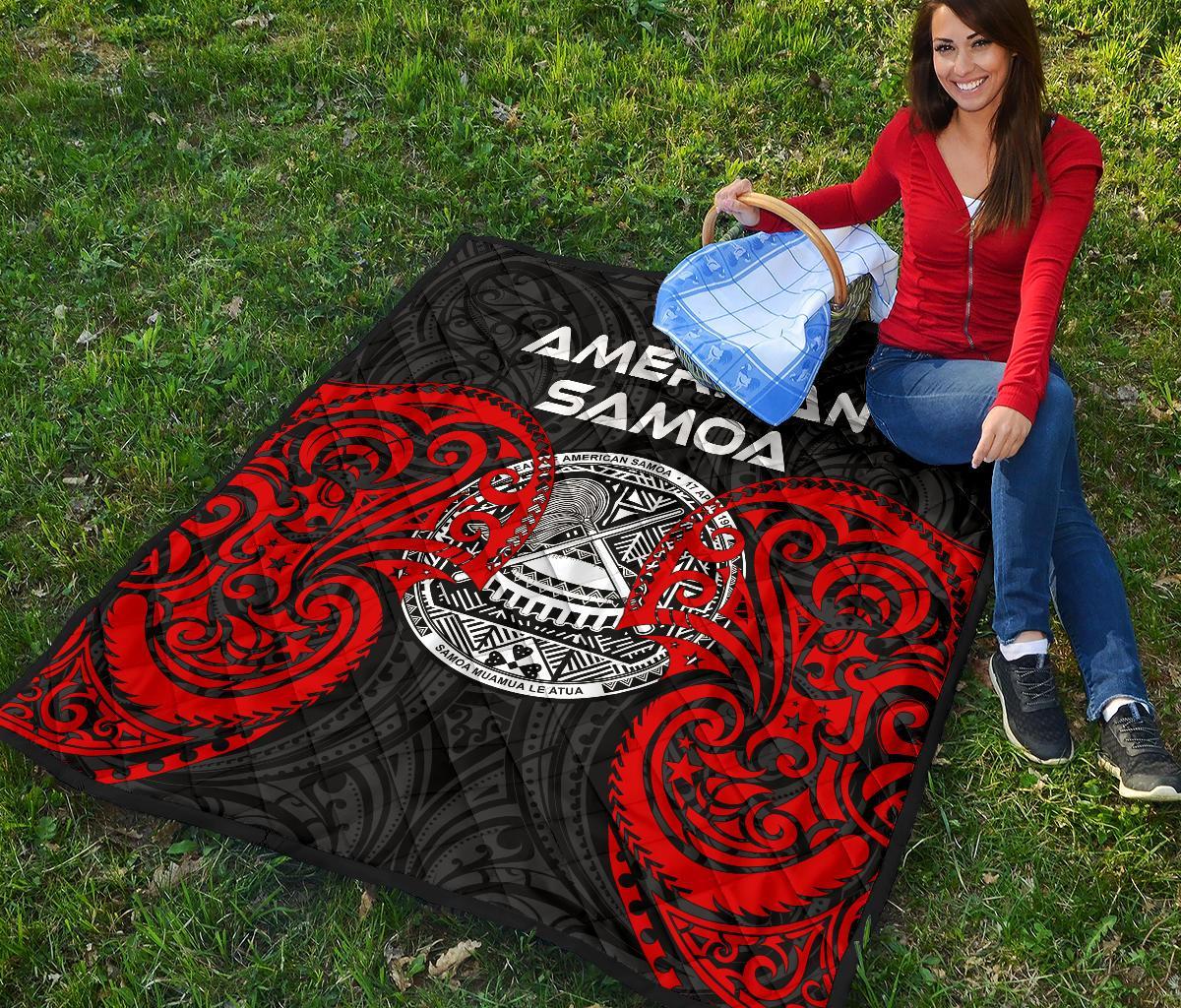 American Samoa Polynesian Premium Quilt - American Samoan Spirit - Polynesian Pride
