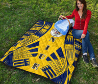 Niue Premium Quilt - Niue Seal Polynesian Dark BLue Tattoo - Polynesian Pride