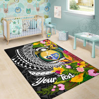 Nauru Area Rug - Custom Personalised Seal Spiral Polynesian Patterns - Polynesian Pride