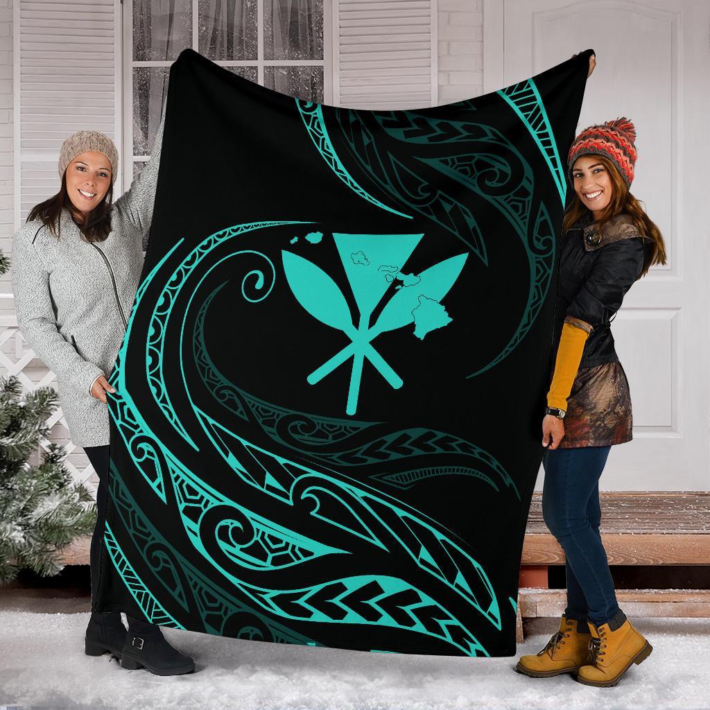 Kanaka Premium Blanket - Turquoise - Frida Style - Polynesian Pride