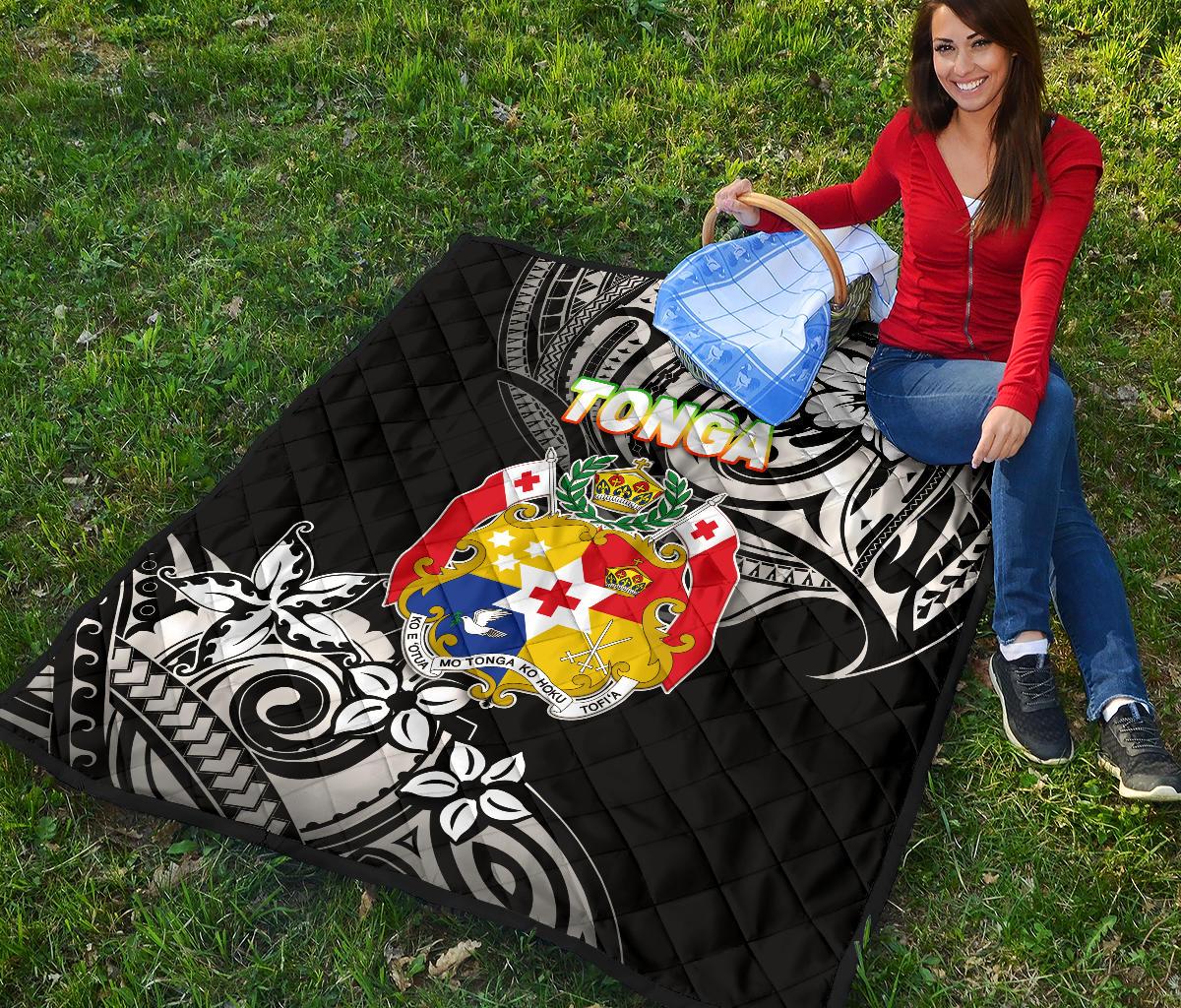 Mate Ma'a Tonga Rugby Premium Quilt Polynesian Unique Vibes - Black - Polynesian Pride