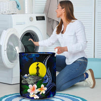 New Caledonia Polynesian Laundry Basket - Turtle With Plumeria Flowers - Polynesian Pride