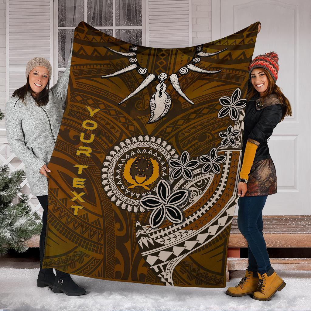 Pohnpei Custom Personalised Premium Blankets - Polynesian Boar Tusk - Polynesian Pride