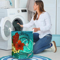 Chuuk State Laundry Basket - Custom Personalised Tropical Flowers Style - Polynesian Pride