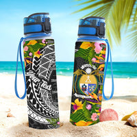 Nauru Custom Personalised Hydro Tracking Bottle - Seal Spiral Polynesian Patterns - Polynesian Pride