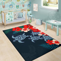 Hibiscus And Turtle Skillful Area Rug AH - Polynesian Pride