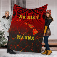 Hawaii Premium Blanket - Protect Mauna Kea Map - Polynesian Pride