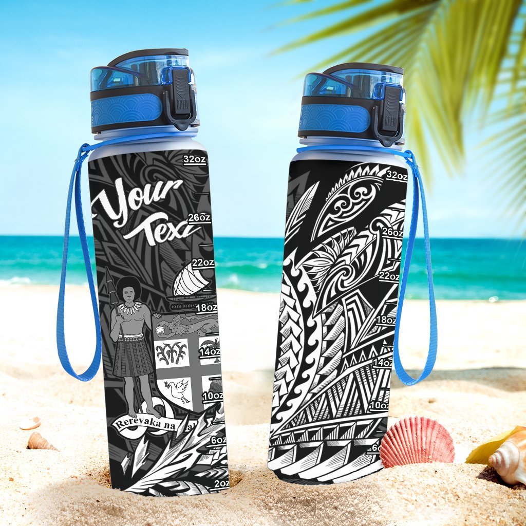 Fiji Custom Personalised Hydro Tracking Bottle - Wings Style - Polynesian Pride