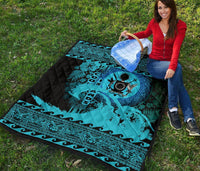 Cook Island Quilt Wave Navy Design - Polynesian Pride