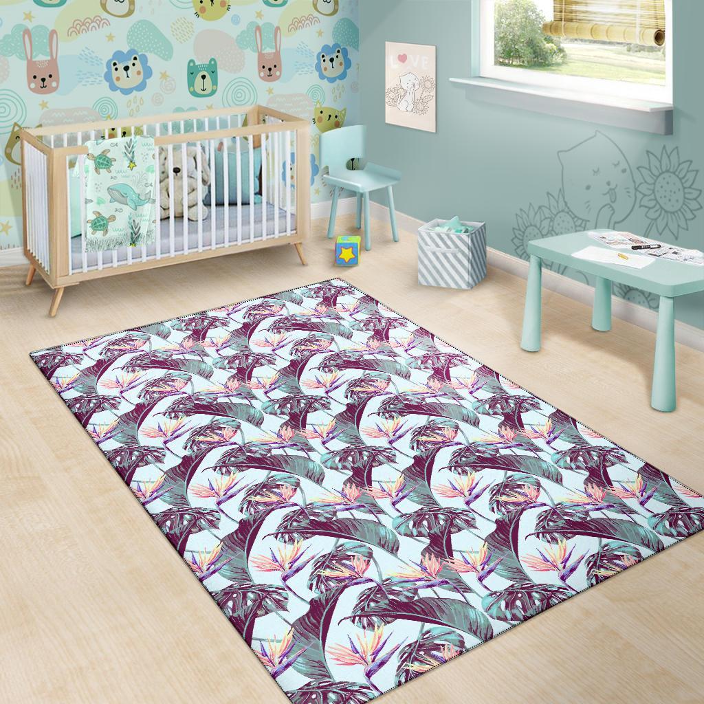 Tropical Monstera Leaf Rug - Polynesian Pride