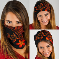 Hawaiian Polynesian Turtle Plumeria Orange Bandana 1psc - Polynesian Pride